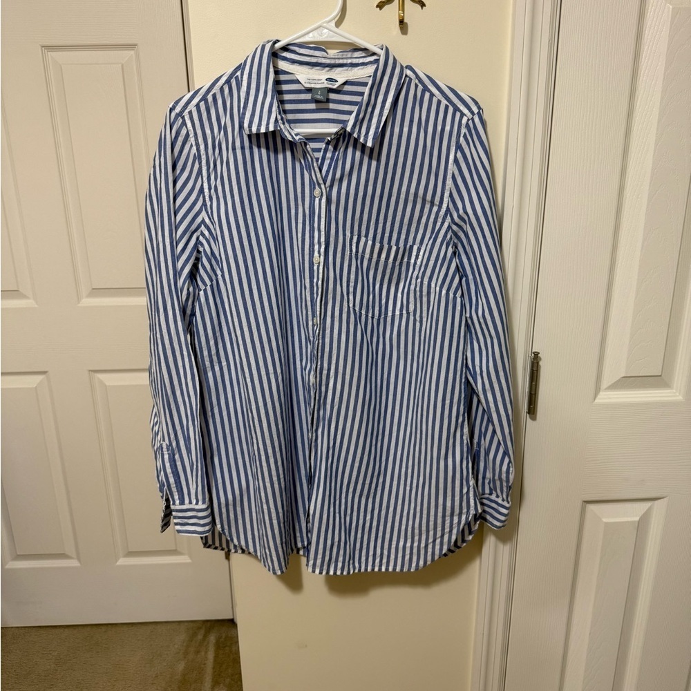 Old Navy Blue and White Striped Tunic